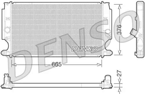 Radiator, engine cooling DENSO DRM50072)