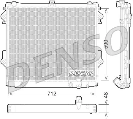 Radiator, motorkoeling DENSO DRM50074)