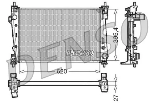 Radiator, motorkoeling DENSO DRM01006)