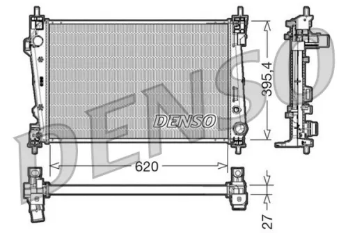 Radiator, motorkoeling DENSO DRM01007)