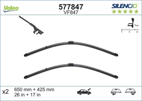 Wiper Blade VALEO 577847)