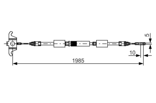 Kabeltrek, parkeerrem BOSCH 1 987 482 128)