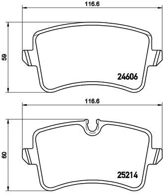 Brake Pad Set, disc brake BREMBO P 85 119)