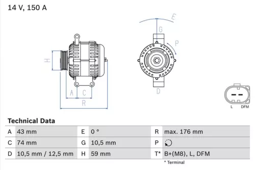 Alternator BOSCH 0 986 047 920)