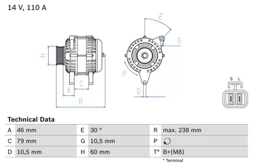 Dynamo BOSCH 0 986 049 500)