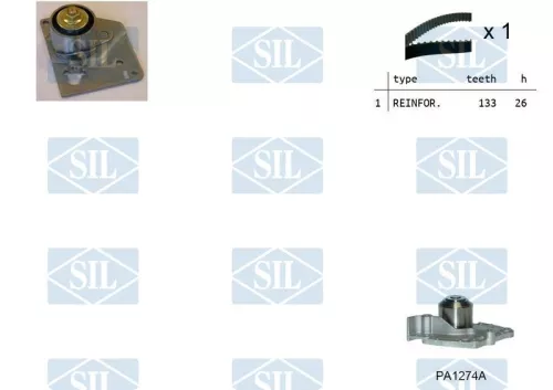 Water Pump & Timing Belt Kit Saleri SIL K1PA1274A)