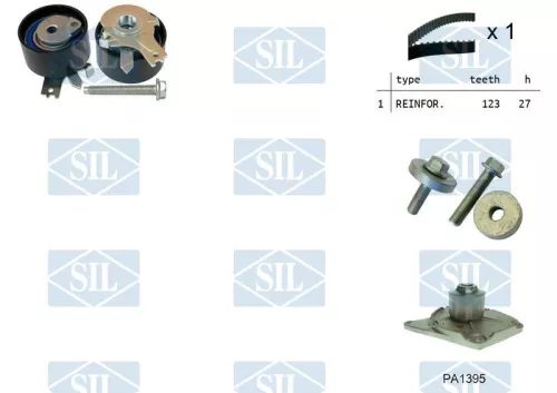 Water Pump & Timing Belt Kit Saleri SIL K1PA1395)