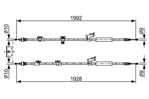 Kabeltrek, parkeerrem BOSCH 1 987 482 494)