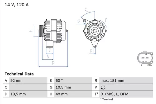 Dynamo BOSCH 0 986 042 540)