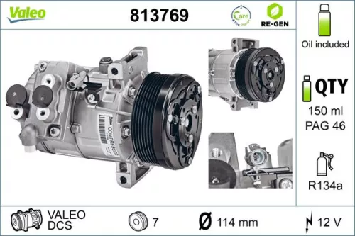 Compressor, airconditioning VALEO 813769)