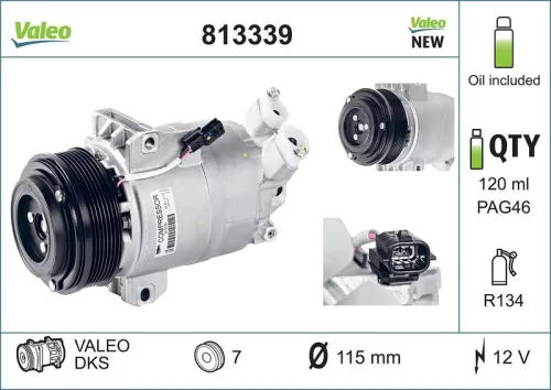 Compressor, airconditioning VALEO 813339)