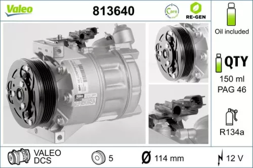 Compressor, air conditioning VALEO 813640)