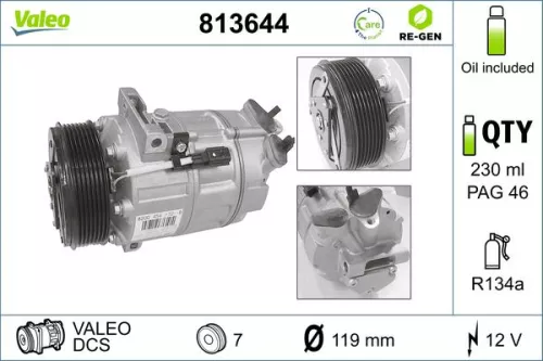 Compressor, air conditioning VALEO 813644)