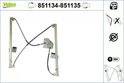 Raammechanisme VALEO 851134)