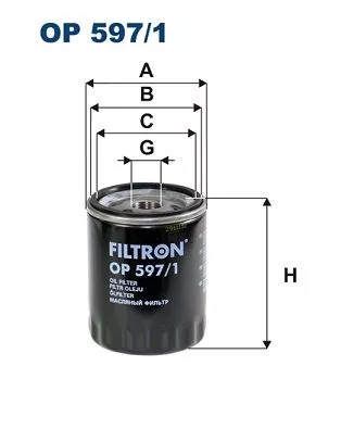Oil Filter FILTRON OP 597/1)