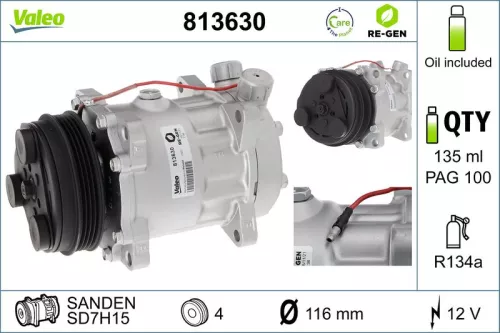 Compressor, airconditioning VALEO 813630)