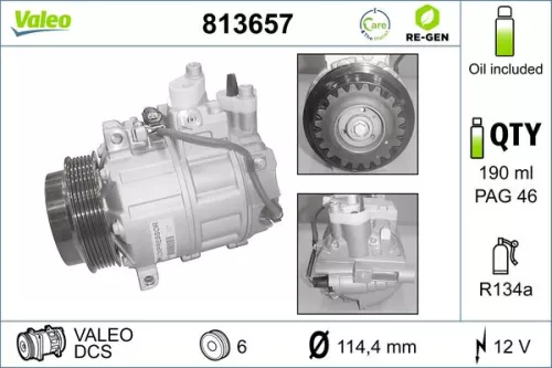 Compressor, air conditioning VALEO 813657)