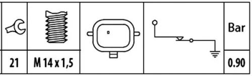 Oil Pressure Switch HELLA 6ZL 003 259-901)