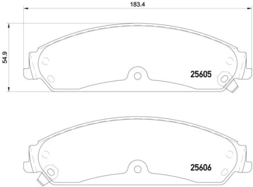 Remblokkenset, schijfrem BREMBO P 23 149)