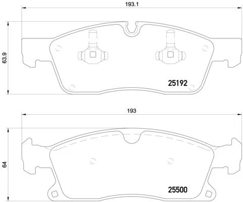 Remblokkenset, schijfrem BREMBO P 50 109)