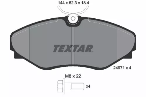 Remblokkenset, schijfrem TEXTAR 2497101)