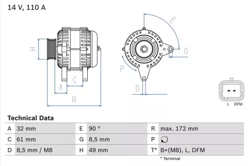 Dynamo BOSCH 0 986 080 330)
