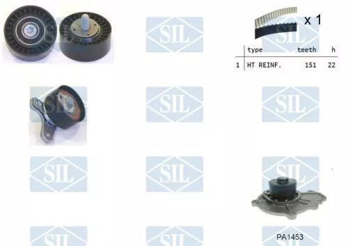 Water Pump & Timing Belt Kit Saleri SIL K1PA1453)