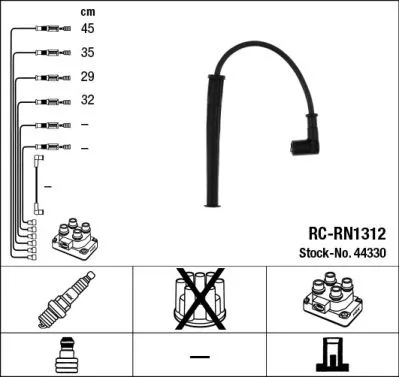 Ignition Cable Kit NGK 44330)