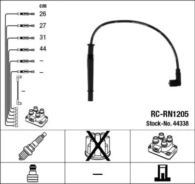 Ignition Cable Kit NGK 44338)