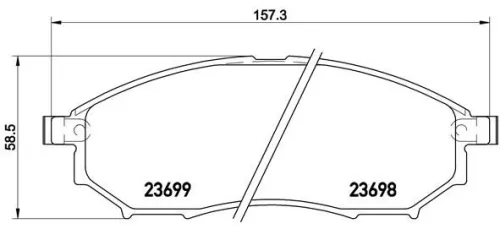 Remblokkenset, schijfrem BREMBO P 56 094)