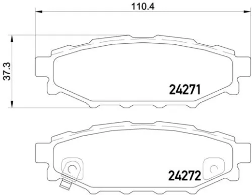 Remblokkenset, schijfrem BREMBO P 78 020)