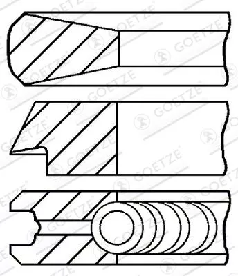 Zuigerveerenset GOETZE ENGINE 08-433600-00)
