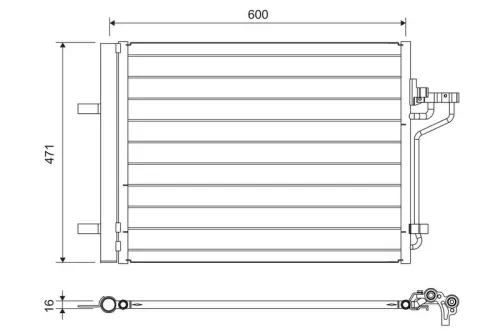 Condensor, airconditioning VALEO 814390)