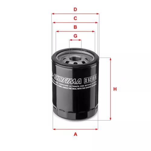 Oil Filter SOFIMA S 5210 R)