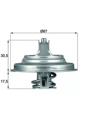 Thermostat, coolant MAHLE TX 54 83D)