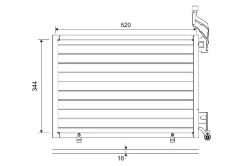 Condensor, airconditioning VALEO 814075)