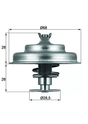 Thermostat, coolant MAHLE TX 75 80D)