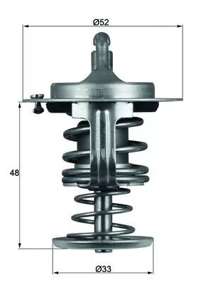 Thermostaat, koelvloeistof MAHLE TX 82 80D)