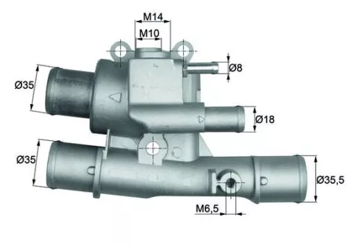 Thermostaat, koelvloeistof MAHLE TI 124 88)