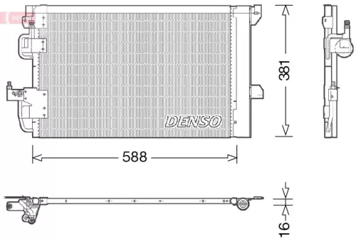 Condenser, air conditioning DENSO DCN20007)