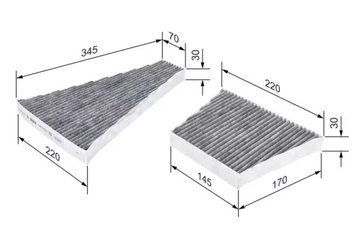 Filter, cabinelucht BOSCH 1 987 435 506)