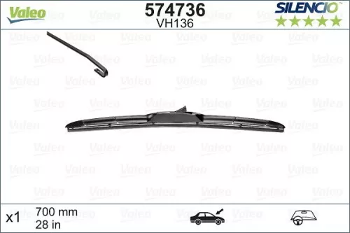 Wiper Blade VALEO 574736)