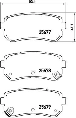 Brake Pad Set, disc brake BREMBO P 30 068)