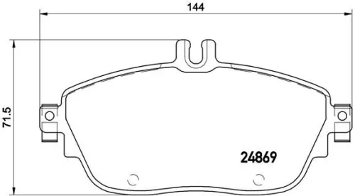 Remblokkenset, schijfrem BREMBO P 50 093)