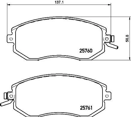 Brake Pad Set, disc brake BREMBO P 78 021)