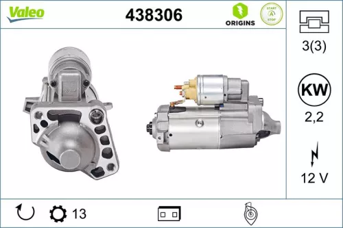 Starter VALEO 438306)