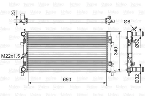 Radiator, motorkoeling VALEO 701522)