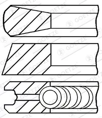 Zuigerveerenset GOETZE ENGINE 08-436700-00)