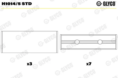 Krukaslager GLYCO H1014/5 STD)