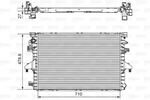 Radiator, engine cooling VALEO 701654)